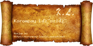 Korompay László névjegykártya