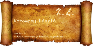 Korompay László névjegykártya